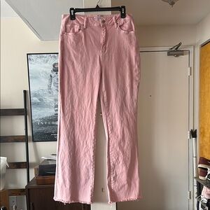 Pink High-Waisted Jeans